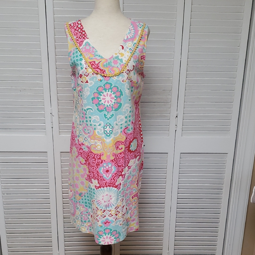 Talbots Medallion Interlocking Multicolor Sleevel… - image 3